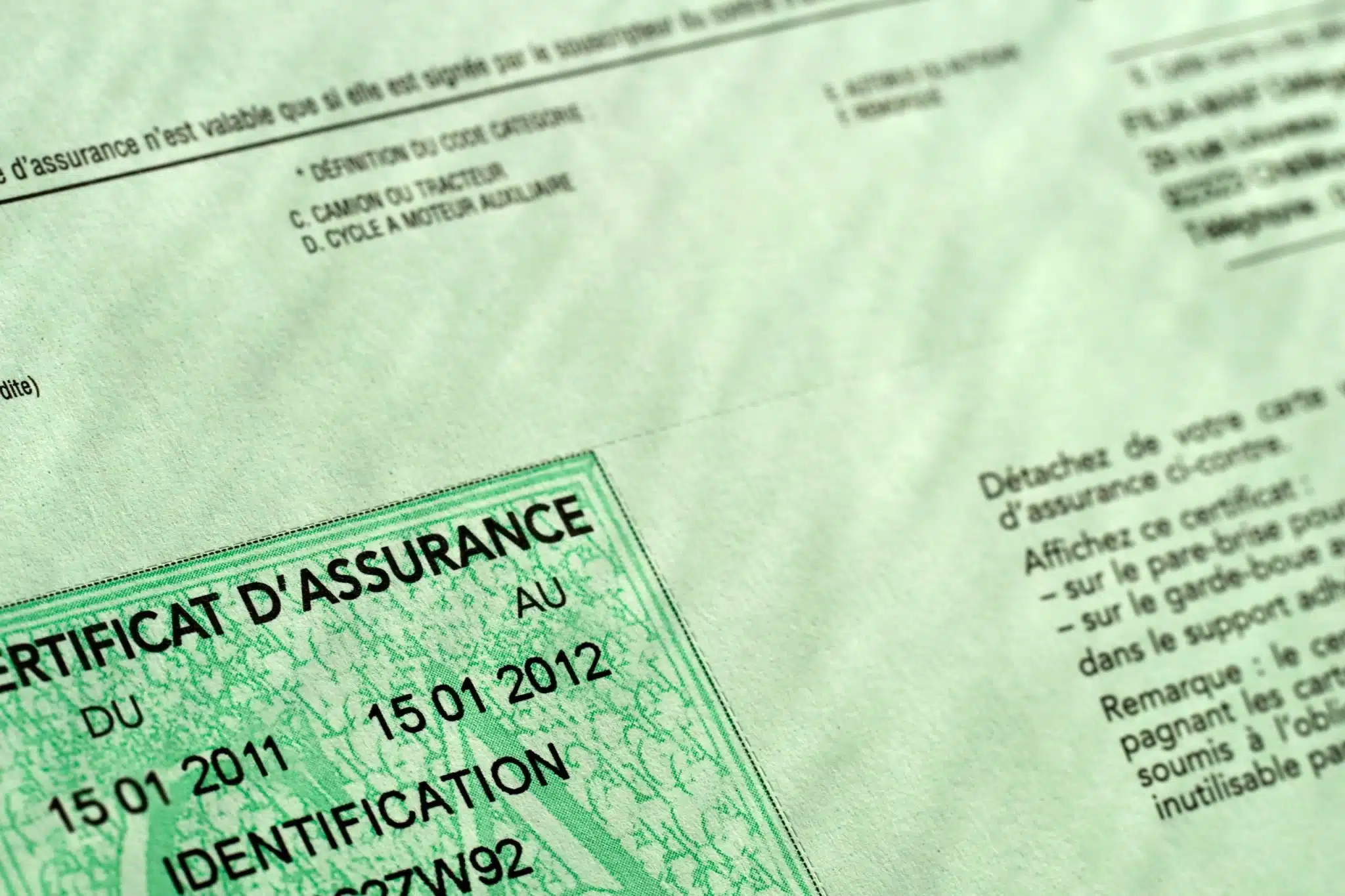 attestation d’assurance auto