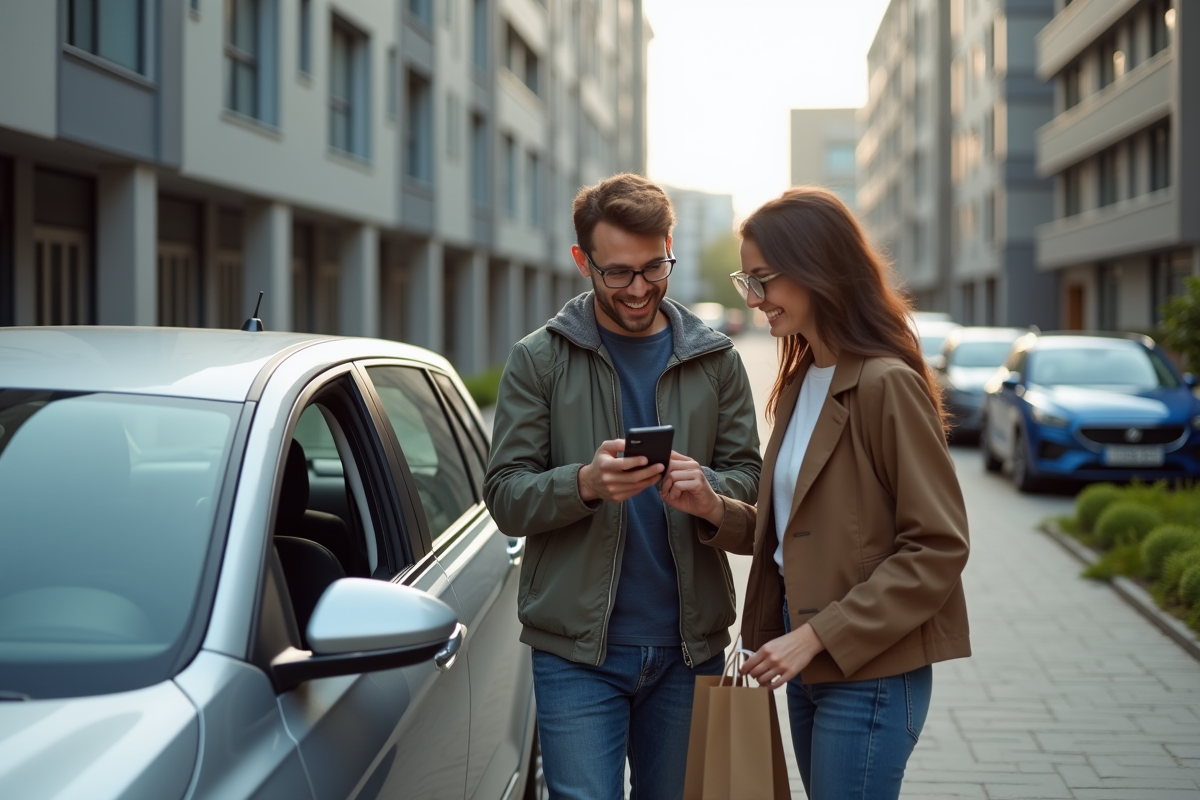 Deux amis riant ensemble près d