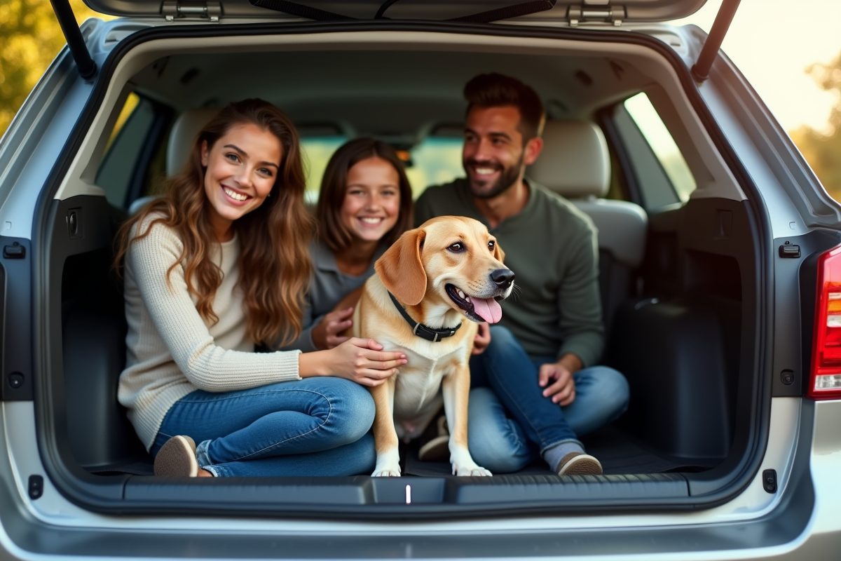 chien voiture