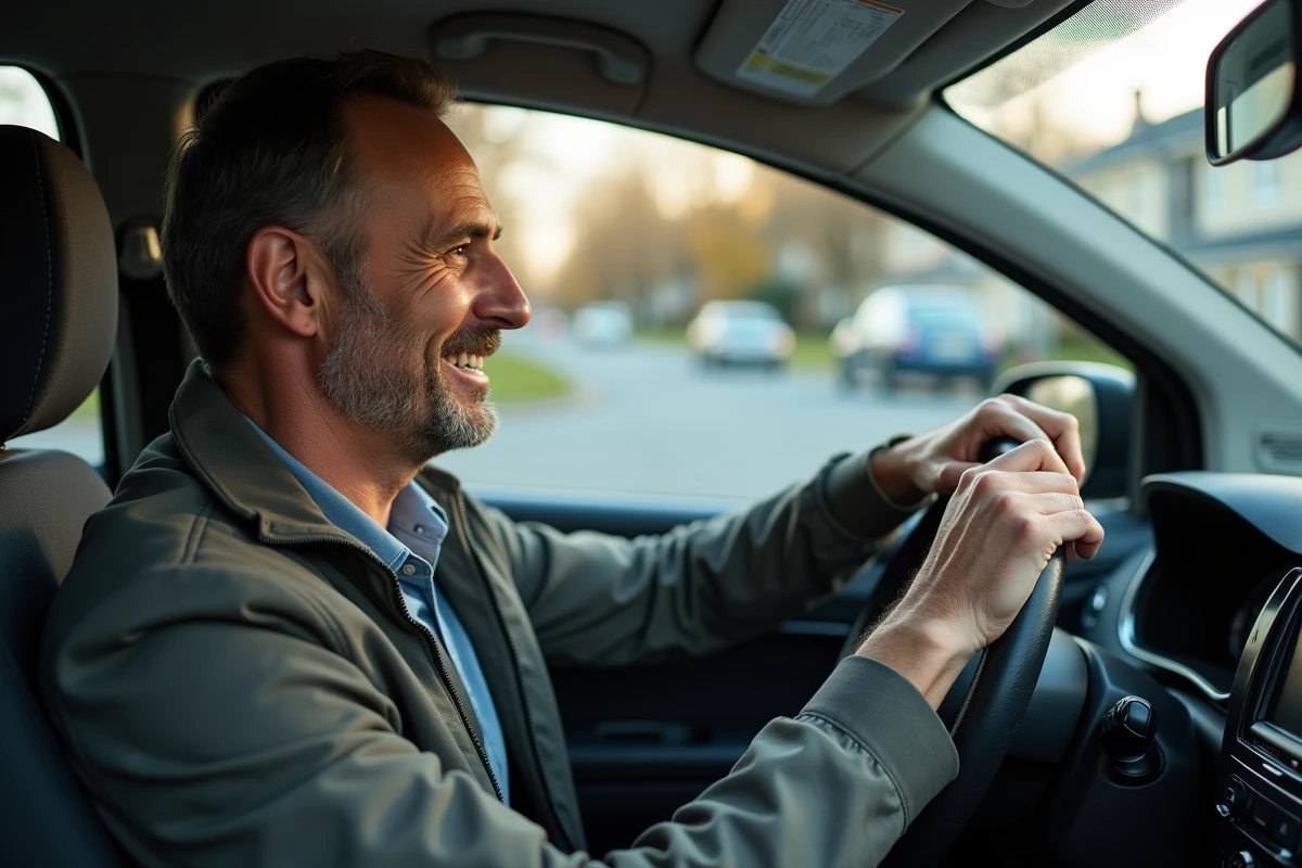 Homme détendu dans l