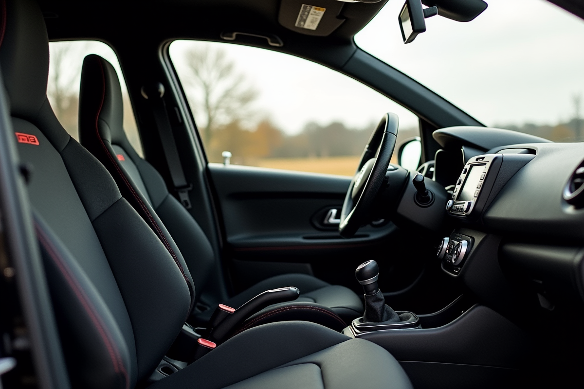 Intérieur de la Renault Clio 2 RS vue du conducteur