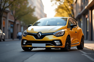 Renault Clio 2 RS stationnée en ville en plein jour