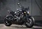 close-up photography of black motorcycle